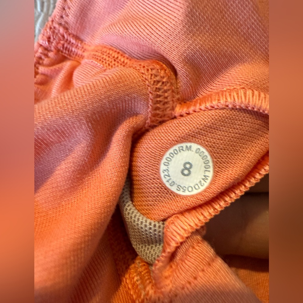 Lululemon Ribbed Nulu Asymmetrical Yoga Bra in Sunny Coral - Picture 4 of 4